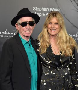 Keith Richards and Patti Hansen attends the 2018 Stephan Weiss Apple Awards at Stephan Weiss Studio on October 24, 2018 in New York City.