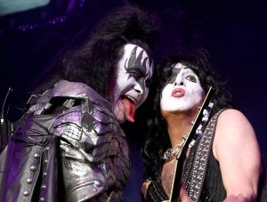 Gene Simmons and Paul Stanley of KISS performing on stage.