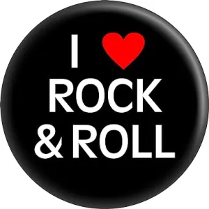 i heart rock and roll button