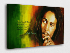 Bob Marley quote canvas