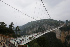 China's 430 Meter Long Glass Bottom Bridge Opens Again To Tourists