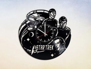 star trek vinyl clock