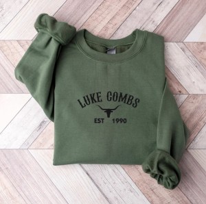 military green luke combs sweatshirt