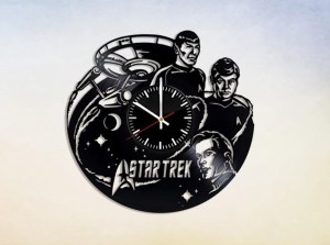 star trek vinyl clock