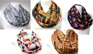 book literary infinity scarf