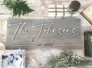 personalized wooden sign
