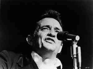 Headshot of Johnny Cash Singing