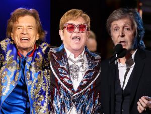 Mick Jagger, Elton John and Paul McCartney