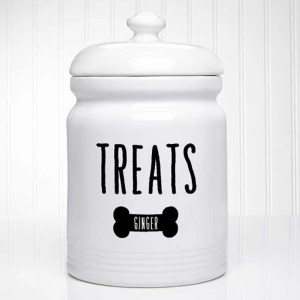 personalized dog treat container