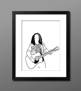 Ashley McBryde line art portrait