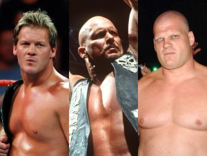 Chris Jericho, Stone Cold Steve Austin and Kane