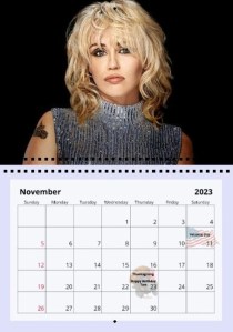 Miley cyrus 2023 wall calendar