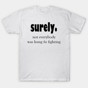 not everyone was kung fu fighting t-shirt