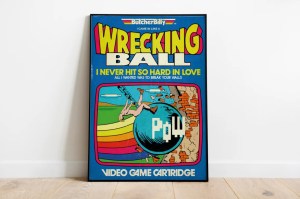 wrecking ball pop art poster