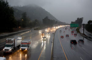 Winter Storm Brings Rare Blizzard Conditions To Mountains In Los Angeles County