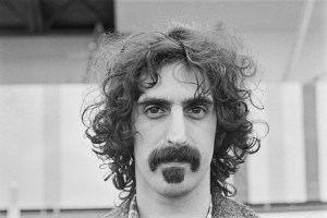 American singer, songwriter and guitarist Frank Zappa (1940 - 1993) at the Oval cricket ground in London to perform in the Rock at the Oval concert, UK, 16th September 1972.