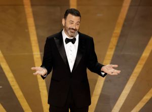 Jimmy Kimmel hosting the Academy Awards. Kimmel got his start working in radio.