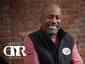 Darius Rucker modeling a Steelers NFL black fest