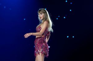 Taylor Swift on Stage. taylor considering legal action over deep fake nudes