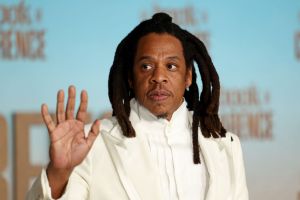 Jay-Z at the Los Angeles Premiere Of Sony Pictures' "The Book Of Clarence" - Arrivals