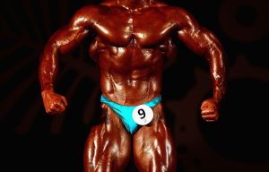 Indian Bodybuilder competing in an event