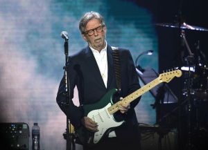Eric Clapton performs on stage during Music For The Marsden 2020