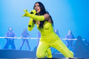 Dua Lipa performs onstage during The Future Nostalgia Tour at FTX Arena