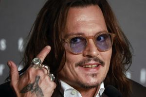 Johnny Depp attends the "Jeanne Du Barry" press conference at the 76th annual Cannes film festival