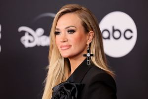 Carrie Underwood attends the 38th Annual Rock & Roll Hall Of Fame Induction Ceremony