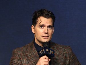Henry Cavill attends a press conference for "Argylle"