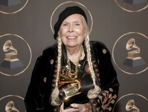Joni Mitchell, winner of the "Best Folk Album" award for "Joni Mitchell At Newport [Live]" attends the 66th GRAMMY Awards at Peacock Theater on February 04, 2024 in Los Angeles, California.