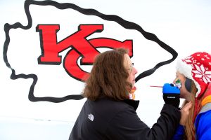 Kansas City Chiefs fan body paint