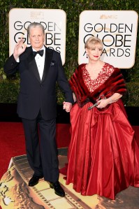 Musician Brian Wilson and Melinda Ledbetter attend the 73rd Annual Golden Globe Awards held at the Beverly Hilton Hotel on January 10, 2016 in Beverly Hills, California.