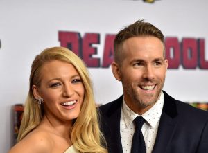 Blake Lively and Ryan Reynolds attend the "Deadpool" fan event