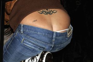Butt crack showing in jeans