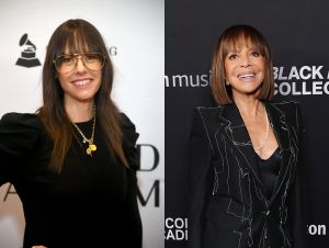 Michelle Jubelirer attends the 26th Annual Grammy Entertainment Law Initiative on February 02, 2024 in Los Angeles, California; Sylvia Rhone attends the Recording Academy Honors presented by The Black Music Collective during the 66th GRAMMY Awards on February 01, 2024 in Los Angeles, California.