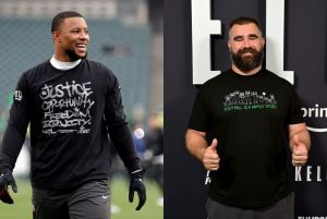 Jason Kelce's advice to Saquon Barkley on the Eagles was to not go down at the 1 yard line.
