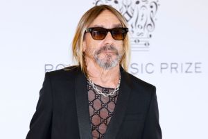 Iggy Pop poses on the red carpet during the 2022 Polar Music Prize award ceremony