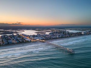 Wrightsville Beach at sunset.