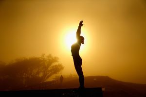 Woman doing yoga