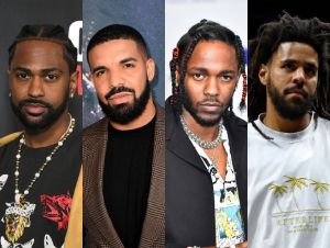 big Sean, drake, kendrick Lamar, j. cole on the red carpet