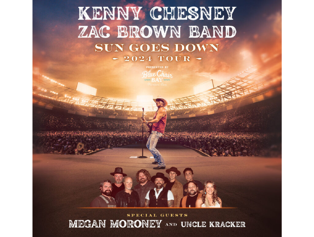 Kenny Chesney Is Deep In Tour Rehearsals - Kenny Chesney 2024 tour poster. 