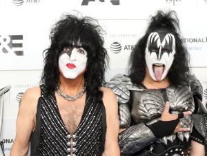 Paul Stanley (L) and Gene Simmons of KISS attend the 2021 Tribeca Festival screening of "Biography: KISStory" at The Battery on June 11, 2021 in New York City.