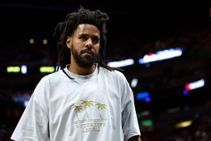 J. Cole at the 2023 NBA Finals - Game Three
