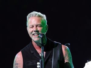James Hetfield of Metallica performs onstage at SoFi Stadium on August 25, 2023 in Inglewood, California.