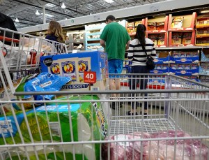 Customers shop at a Costco Wholesale store