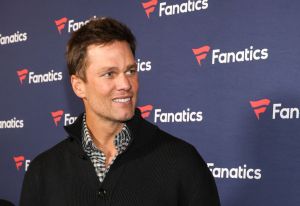 Tom Brady attends Michael Rubin's Fanatics Super Bowl Party. Fanatics Fest sports festival.