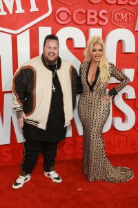 Jelly Roll and Bunnie XO attend the 2024 CMT Music Awards