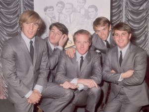 American pop group The Beach Boys on November 2, 1964 in London England. From left to right, Carl Wilson (1946 - 1998), Brian Wilson, Mike Love, Al Jardine and Dennis Wilson (1944 - 1983).