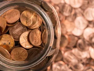 Jar of rare pennies.